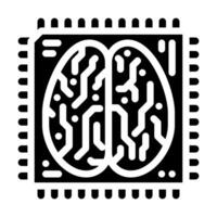 ai brain big data glyph icon illustration vector