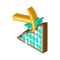 mining big data isometric icon illustration vector