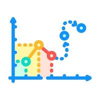 predictive analytics color icon illustration vector