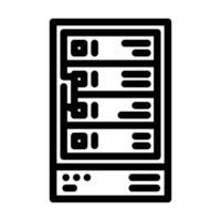 storage disks big data line icon illustration vector