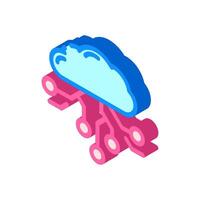 cloud computing isometric icon illustration vector