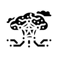 network nodes cloud computing glyph icon illustration vector