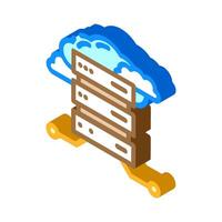 database cloud computing isometric icon illustration vector