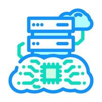 infrastructure cloud computing color icon illustration vector