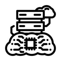 infrastructure cloud computing line icon illustration vector