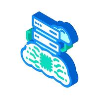 infrastructure cloud computing isometric icon illustration vector