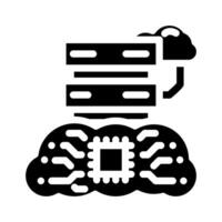 infrastructure cloud computing glyph icon illustration vector