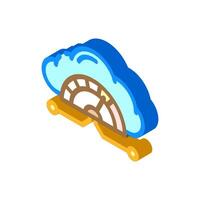 bandwidth cloud computing isometric icon illustration vector