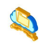 storage cloud computing isometric icon illustration vector