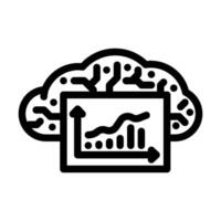 computing graph cloud line icon illustration vector