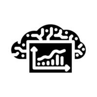 computing graph cloud glyph icon illustration vector