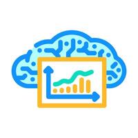 computing graph cloud color icon illustration vector