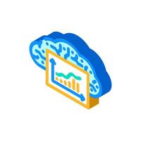 computing graph cloud isometric icon illustration vector