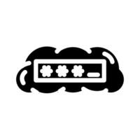 private cloud computing glyph icon illustration vector