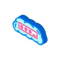 private cloud computing isometric icon illustration vector