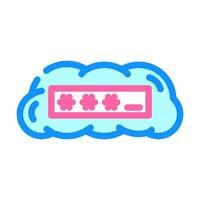 private cloud computing color icon illustration vector