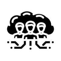 public cloud computing glyph icon illustration vector