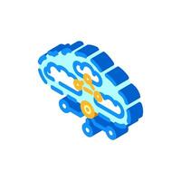 hybrid cloud computing isometric icon illustration vector