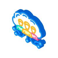 public cloud computing isometric icon illustration vector