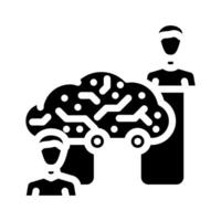 collaboration cloud computing glyph icon illustration vector