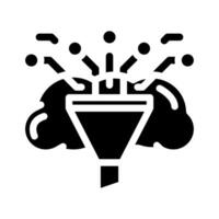 analytics cloud computing glyph icon illustration vector