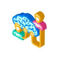 collaboration cloud computing isometric icon illustration vector