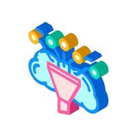 analytics cloud computing isometric icon illustration vector