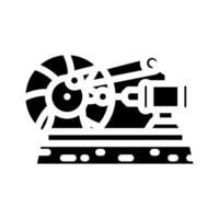steam engine industry glyph icon illustration vector