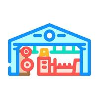 textile factory industry color icon illustration vector