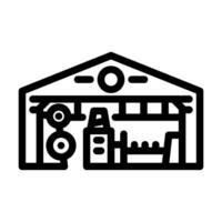 textile factory industry line icon illustration vector