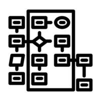 algorithm flowchart machine learning line icon illustration vector
