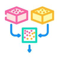 training data machine learning color icon illustration vector