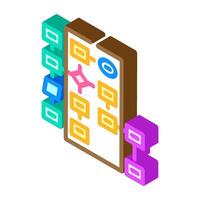algorithm flowchart machine learning isometric icon illustration vector