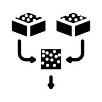 training data machine learning glyph icon illustration vector