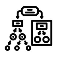 decision tree machine learning line icon illustration vector
