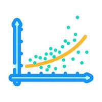 regression graph machine learning color icon illustration vector