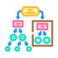 decision tree machine learning color icon illustration vector