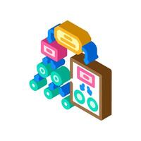 decision tree machine learning isometric icon illustration vector
