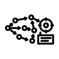 model accuracy gauge machine learning line icon illustration vector