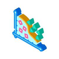 feature extraction machine learning isometric icon illustration vector