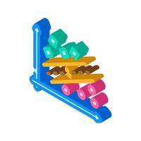support machine learning isometric icon illustration vector