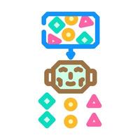 classification machine learning color icon illustration vector