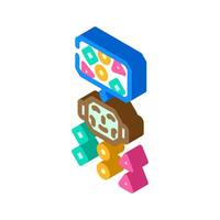 classification machine learning isometric icon illustration vector
