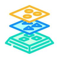 deep layers machine learning color icon illustration vector