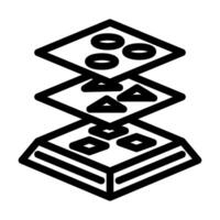 deep layers machine learning line icon illustration vector