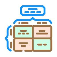 confusion matrix machine learning color icon illustration vector