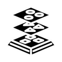 deep layers machine learning glyph icon illustration vector