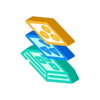 deep layers machine learning isometric icon illustration vector