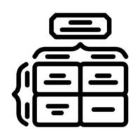confusion matrix machine learning line icon illustration vector