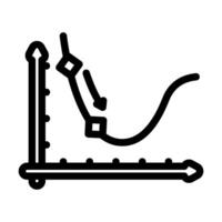 gradient descent arrow machine learning line icon illustration vector